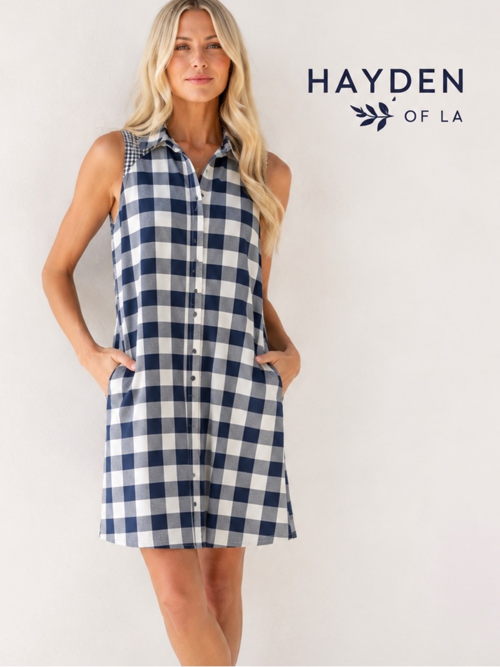 Hayden of LA,Fun & Brilliantly Designed Button Front Shirt Dress,Adorable!Size M - Picture 6 of 9